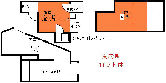 ロフト付アパートB22間取図