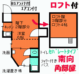 ロフト付アパートC37間取図
