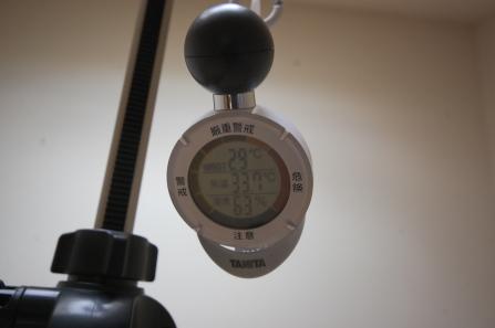 WBGTを測定できる黒球温度計